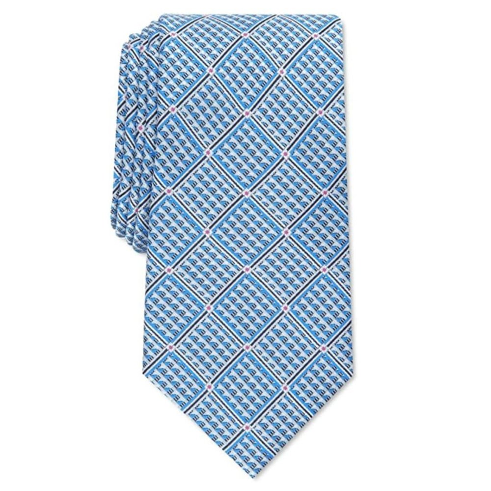 Perry Ellis Men's Tahan Grid Tie Blue